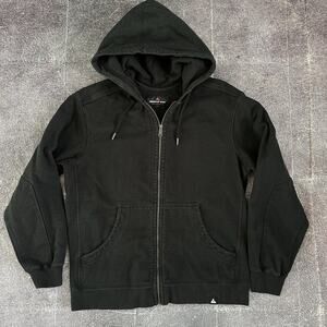 Men's American Giant USA Black Classic Full Zip Up Hoodie Hooded Sweatshirt Sz M